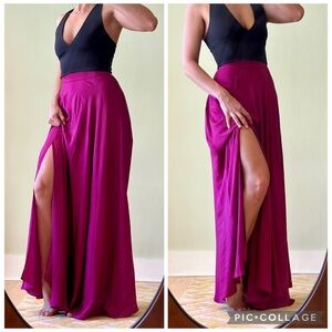 Elegant Magenta Maxi Skirt